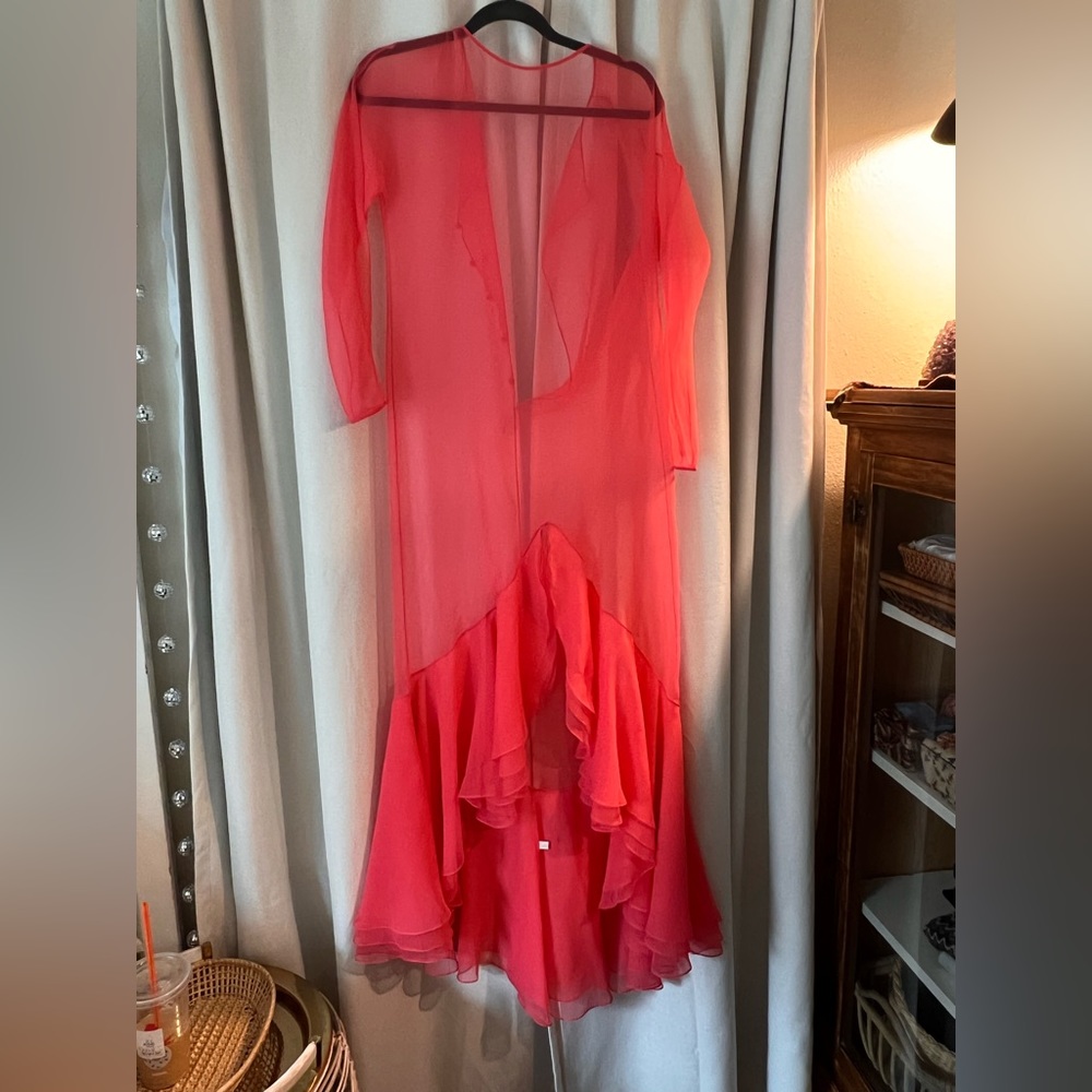 Pink sheer dress